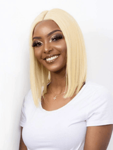 Brooklyn Hair Glueless 4x4 HD Lace Closure Wig Bob 12" Platinum Blonde